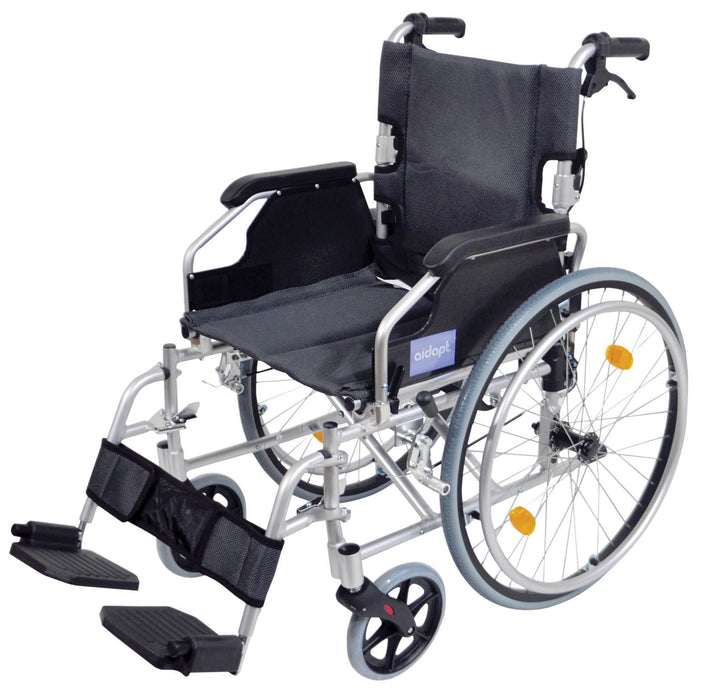 Deluxe Self-Propelled Aluminium Wheelchair from Aidapt - Mobility 2 You.