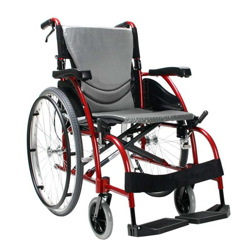 Ergo 115 Self Propel Wheelchair - 20" Seat - Red from Karma - Mobility 2 You.