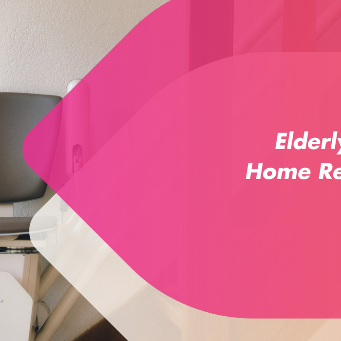A stairlift inside an elderly person's home.