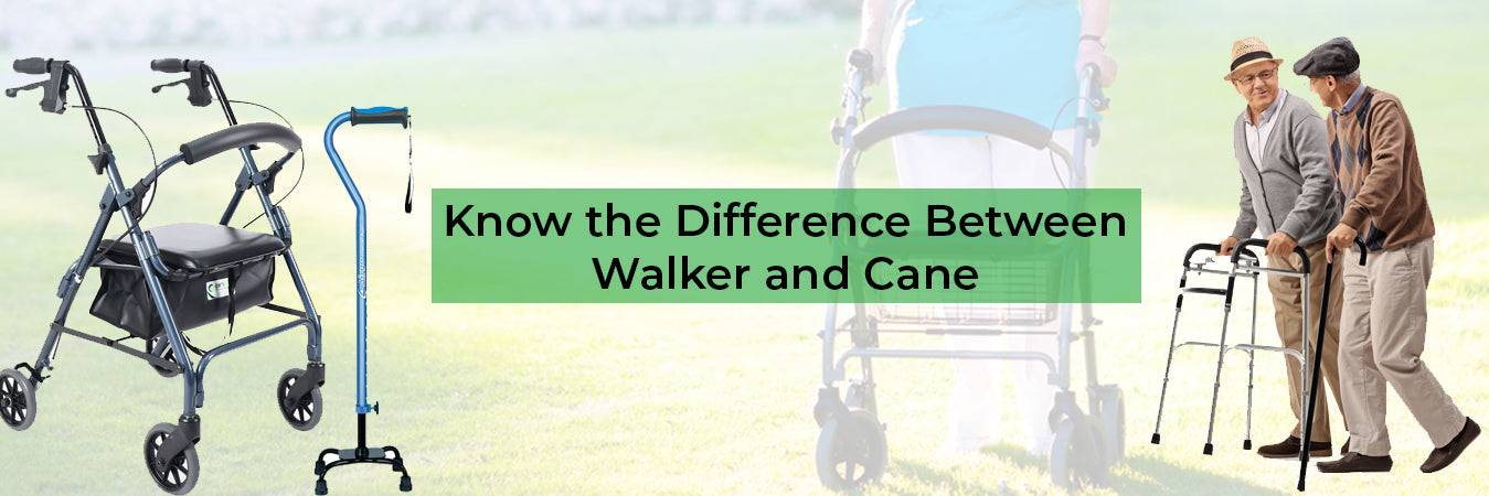 Know the difference between Walker and Cane β Mobility 2 You