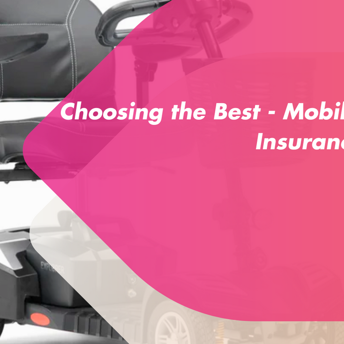 Person riding a mobility scooter outdoors, representing insurance coverage options by Mobility 2You