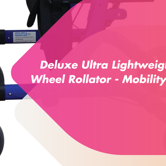 Deluxe ultra lightweight folding 4 wheel rollator from Mobility 2You for easy and safe everyday mobility