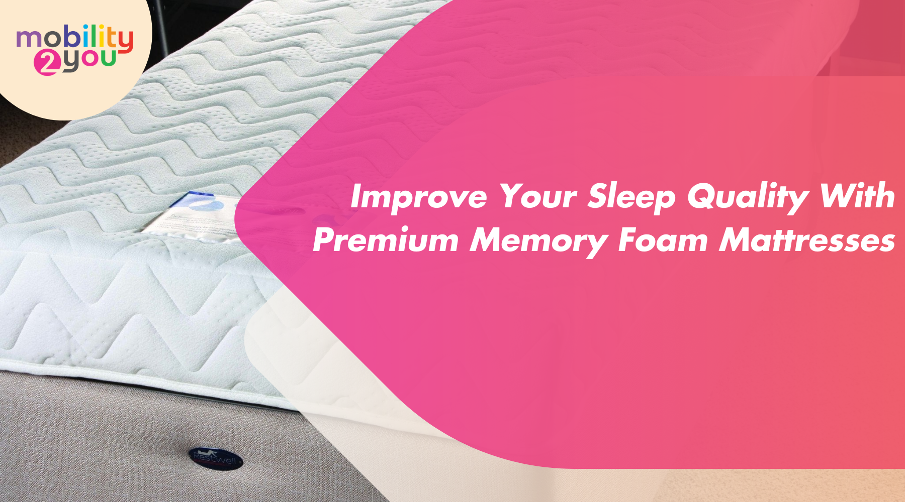 Premium memory foam mattress by Mobility 2You improving sleep quality and comfort