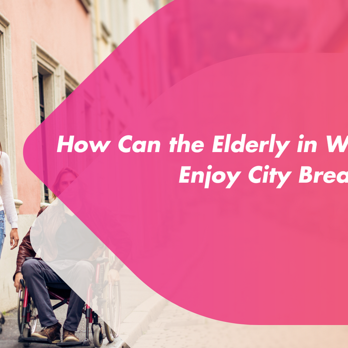 A wheelchair user enjoying a city break.