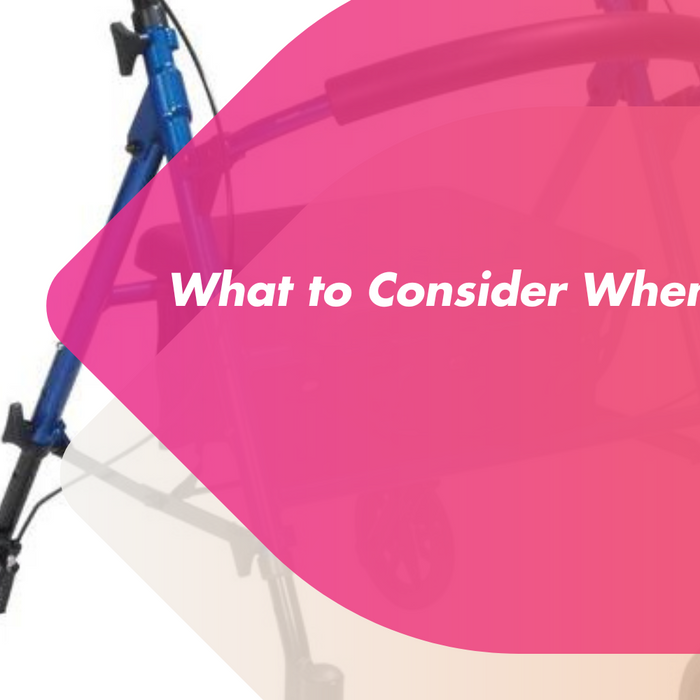 Rollators available at Mobility2You - durable mobility aids with four wheels, hand brakes, and a comfortable seat for enhanced stability and support