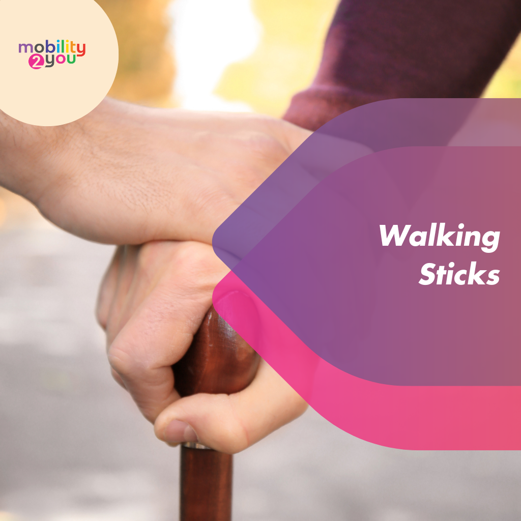 Choose from a range of stylish and functional walking sticks at Mobility2You.