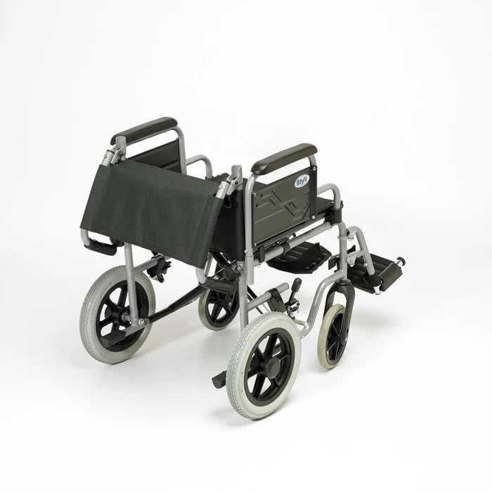 Whirl Transit Wheelchair - 19" Seat - Black Silver from Days Medical - Mobility 2 You.