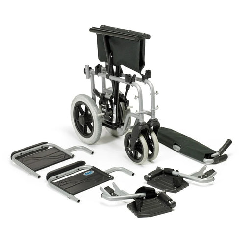 Whirl Transit Wheelchair - 19" Seat - Black Silver from Days Medical - Mobility 2 You.