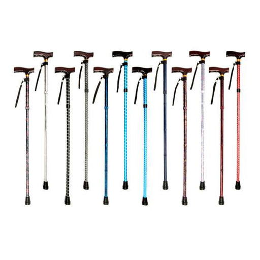 Folding Cane With Strap Assorted Colors from Drive DeVilbiss Healthcare - Mobility 2 You.