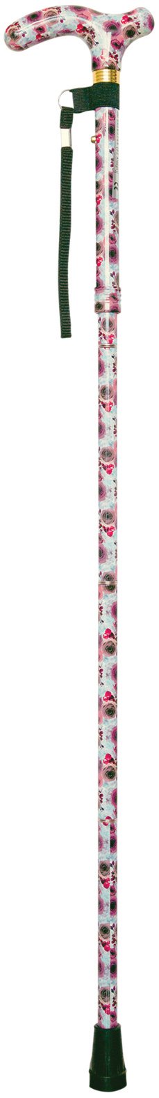 DISC – Deluxe Folding Walking Cane Rose from Mobility 2 You - Mobility 2 You.