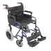Deluxe Attendant Propelled Steel Wheelchair Blue from Mobility 2 You - Mobility 2 You.