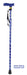 Extendable Plastic Handled Walking Stick with Engraved Pattern Blue 🔍 from Mobility 2 You - Mobility 2 You.