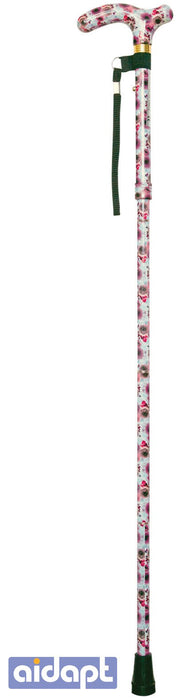 DISC – Deluxe Folding Walking Cane Rose from Mobility 2 You - Mobility 2 You.