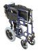 Deluxe Attendant Propelled Steel Wheelchair Blue from Mobility 2 You - Mobility 2 You.
