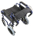 Deluxe Attendant Propelled Steel Wheelchair Blue from Mobility 2 You - Mobility 2 You.