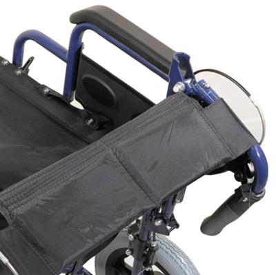 Deluxe Attendant Propelled Steel Wheelchair Blue from Mobility 2 You - Mobility 2 You.