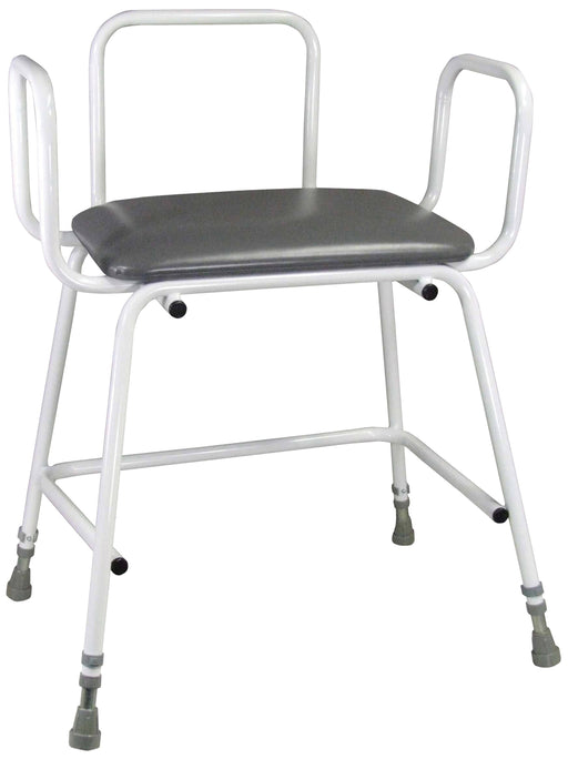 Torbay Heavy Duty Perching Stool -Plain Arms & Back (360mm) from Mobility 2 You - Mobility 2 You.