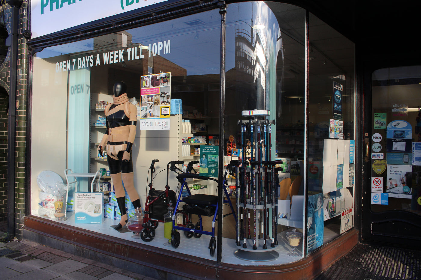 Sports Supports, Mobility Aids and wheelchairs in store at Pharmachoice Pharmacy & Mobility Shop in Brentwood, Essex.