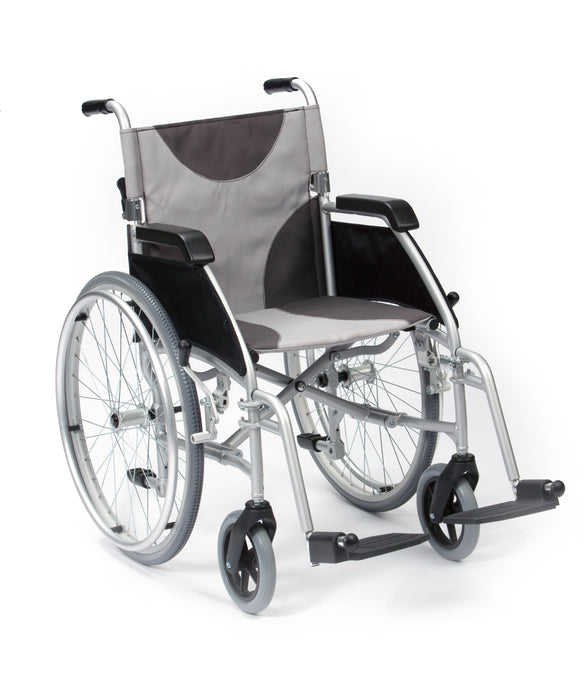 Ultra Lightweight Aluminium Wheelchair Grey/Black Canvas from Drive DeVilbiss Healthcare - Mobility 2 You.