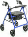 NRS Healthcare A-Series 4-Wheel Rollator - Blue from NRS - Mobility 2 You.