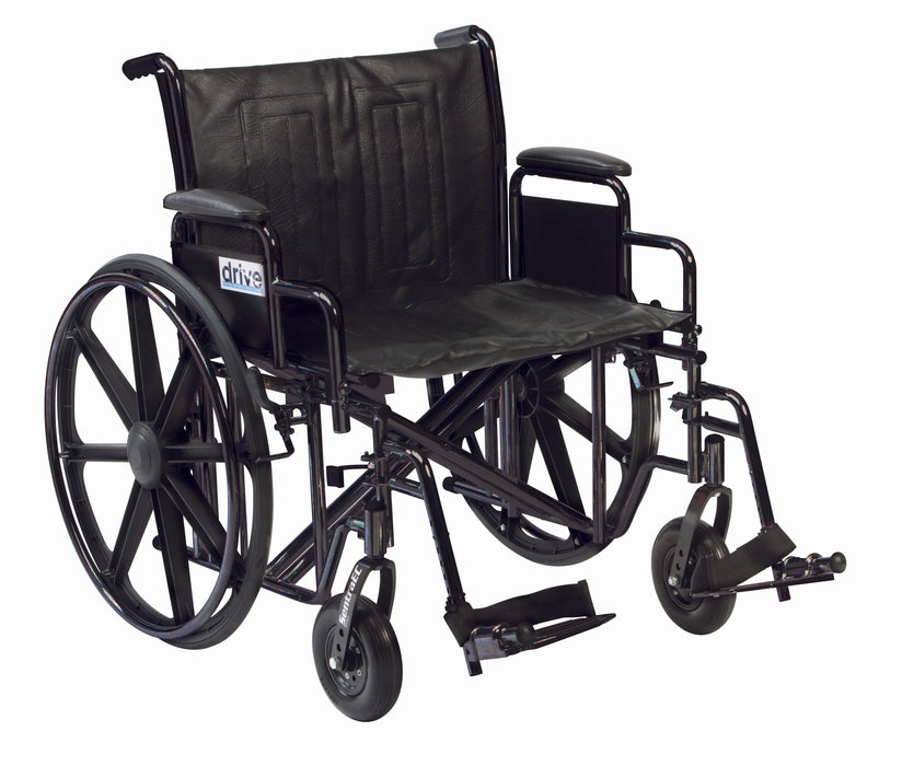 Sentra Hd Wheelchair With Footrests In Black - Self Propel/Transit from Drive DeVilbiss Healthcare - Mobility 2 You.