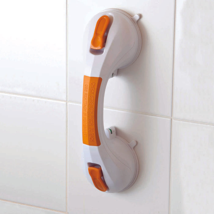 Orange Suction Cup Grab Bar with Indicator