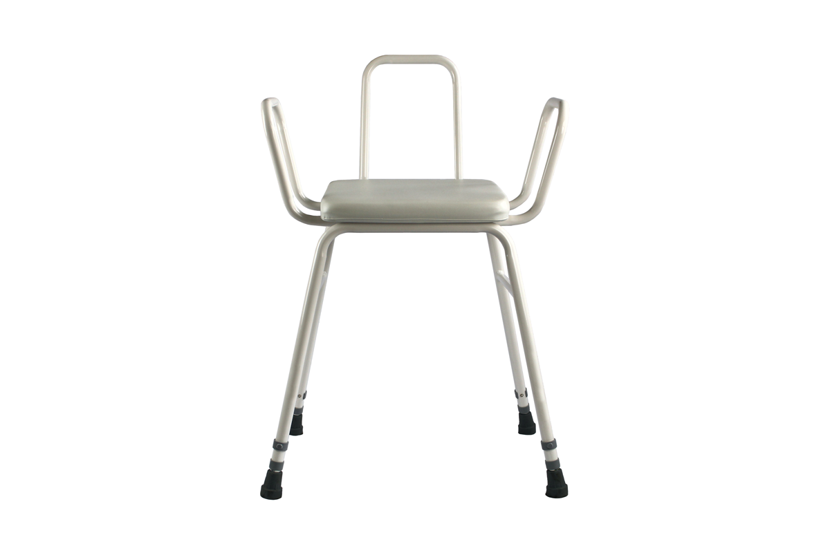 Perching Stool - Arms and Metal Back — Mobility 2 You