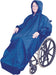 Fleece Lined Wheelchair Mac with Sleeves Blue from Mobility 2 You - Mobility 2 You.