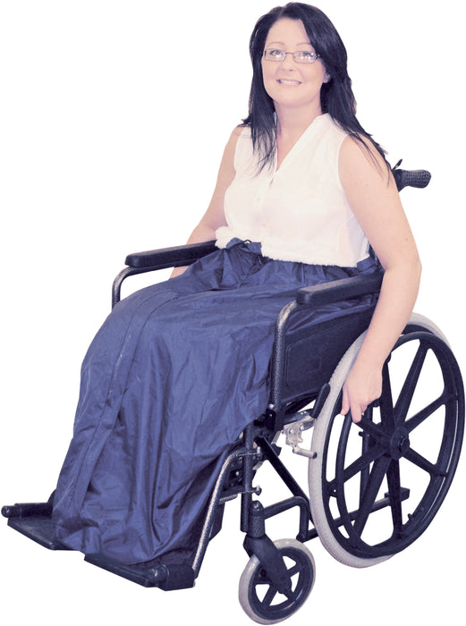 Fleece Lined Wheelchair Cosy Blue from Mobility 2 You - Mobility 2 You.
