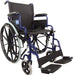 Self Propelled Steel Blue Transit Chair from Mobility 2 You - Mobility 2 You.