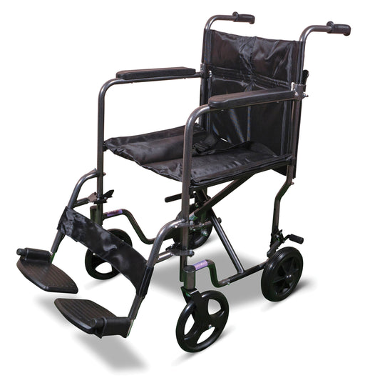 Aluminium Compact Transport Black Wheelchair from Mobility 2 You - Mobility 2 You.