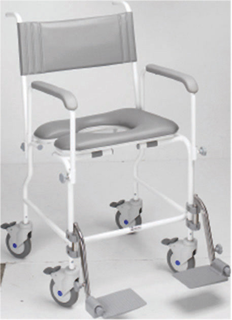 Aquamaster (A06) Attendant Propelled Shower Commode Chair 17” from Mobility 2 You - Mobility 2 You.
