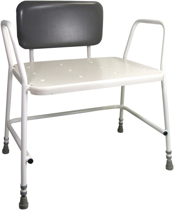 Portland Heavy Duty Height Adjustable Shower Stool- Padded Support from Mobility 2 You - Mobility 2 You.