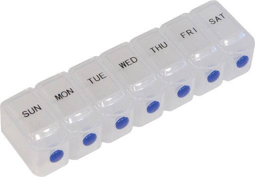 Deluxe Weekday Pill Dispenser with Push Button Release from Mobility 2 You - Mobility 2 You.
