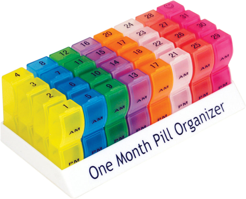 Colourful One Month Pill Organiser from Mobility 2 You - Mobility 2 You.