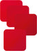 Anti Slip Silicone Red Rubber Square Coaster (Pack of 4) from Mobility 2 You - Mobility 2 You.