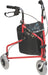 Three Wheeled Steel Walker Red from Mobility 2 You - Mobility 2 You.