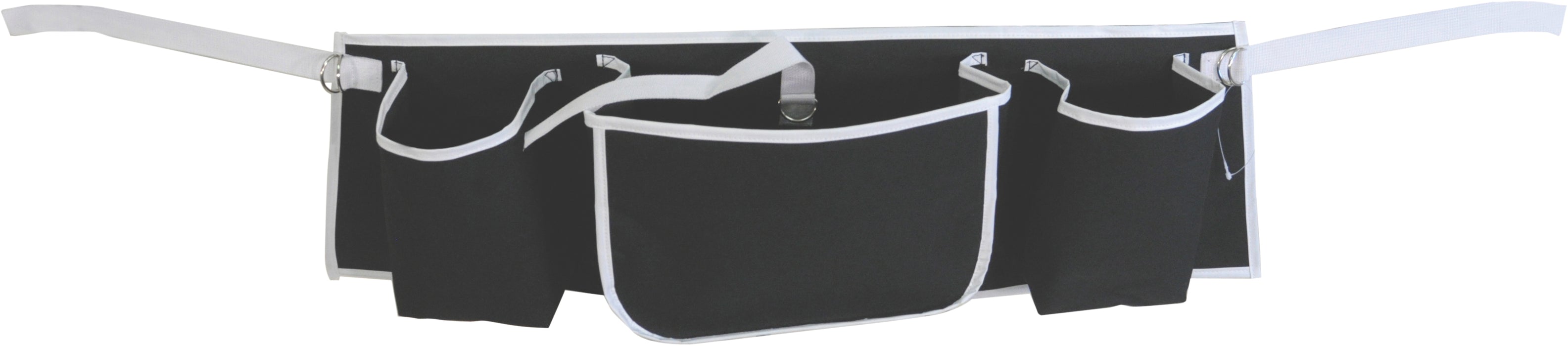 Apron Bag for Walking Frames – Black / White from Mobility 2 You - Mobility 2 You.
