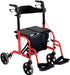 Duo Deluxe Red Rollator and Transit Chair in One from Mobility 2 You - Mobility 2 You.