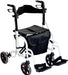 Duo Deluxe White Rollator and Transit Chair in One from Mobility 2 You - Mobility 2 You.