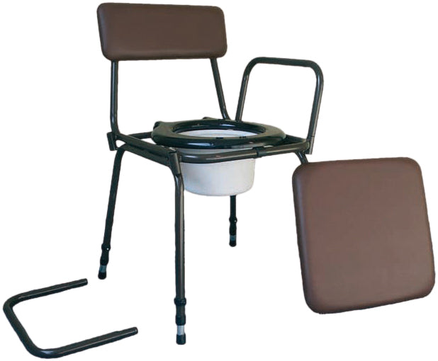 Surrey Height Adjustable Commode Chair with Detachable Arms from Mobility 2 You - Mobility 2 You.