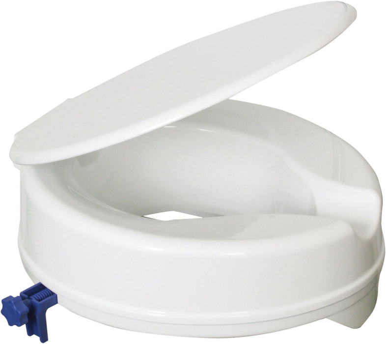Senator Plastic Raised Toilet Seat 4″ /100mm with Lid from Mobility 2 You - Mobility 2 You.