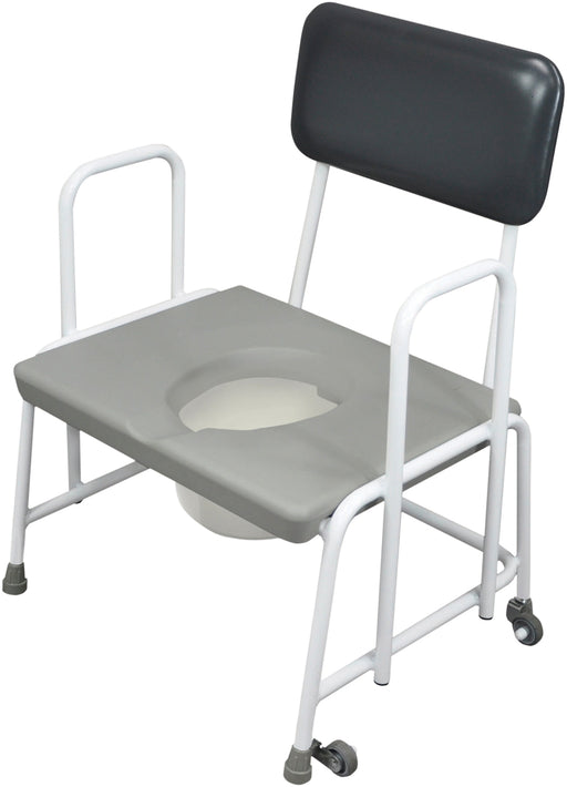 Dorset Devon and Suffolk Heavy Duty Commode – White / Grey from Mobility 2 You - Mobility 2 You.