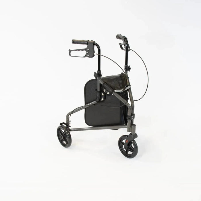 3 Wheel Steel Rollator & Lockable Brakes + Free walking Stick from Online Exclusive - Mobility 2 You.
