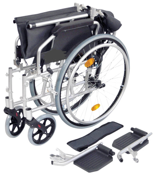 Deluxe Lightweight Self Propelled Aluminium Blue Wheelchair from Mobility 2 You - Mobility 2 You.