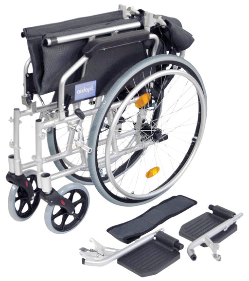 Deluxe Lightweight Self Propelled Aluminium Silver Wheelchair from Mobility 2 You - Mobility 2 You.