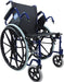 Self Propelled Steel Blue Transit Chair from Mobility 2 You - Mobility 2 You.