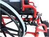 Self Propelled Steel Transit Chair Red from Mobility 2 You - Mobility 2 You.