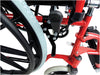 Self Propelled Steel Transit Chair Red from Mobility 2 You - Mobility 2 You.