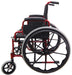 Self Propelled Steel Transit Chair Red from Mobility 2 You - Mobility 2 You.